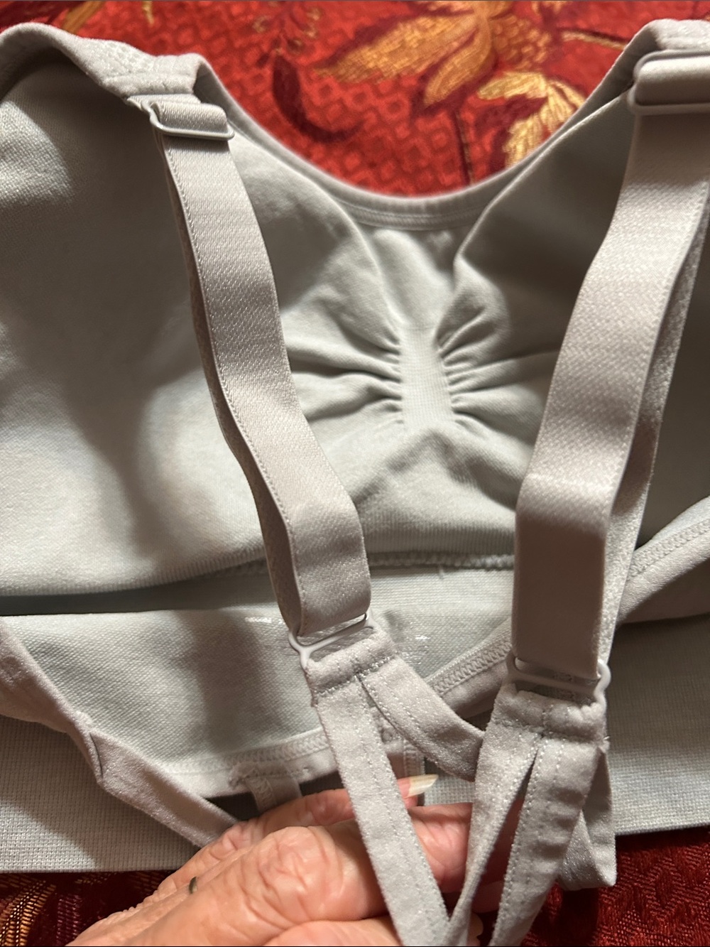 New Balance Large - Light Gray Crisscross Back Sports Bra - Picture 6 of 6